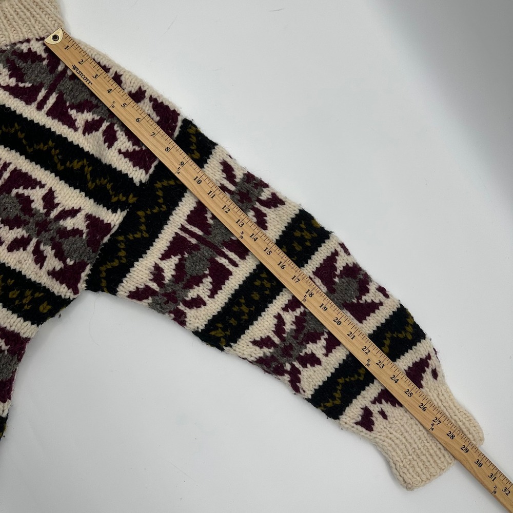 Indian Weavings Vintage 100% Wool Cardigan Sweater Southwestern Mens Large READ - Picture 5 of 8